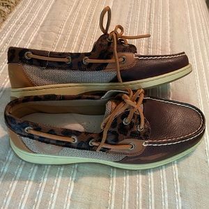 Leopard print Sperry shoes new without tags